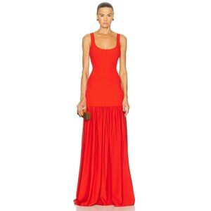 retrofete Kennedi Knit Dress in Metallic Geranium Small New Womens Maxi Gown